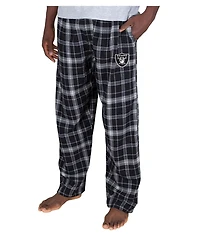 Concepts Sport Men's Black Las Vegas Raiders Ultimate Plaid Flannel Pants