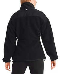 Dkny Sport Women's Black Cincinnati Bengals Drew Mixed Media Full-Zip Jacket