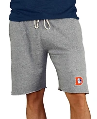 Concepts Sport Men's Gray Denver Broncos Throwback Logo Mainstream Terry Shorts