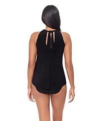 Magicsuit Women's Solid Esme High Neck Tankini Top