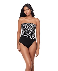 Magicsuit Women's Sand Tracks Goddess Underwire Bandeau Neck One-Piece Swimsuit