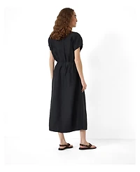 Hush Women's Remy Pleated Linen Blend Midi Dress