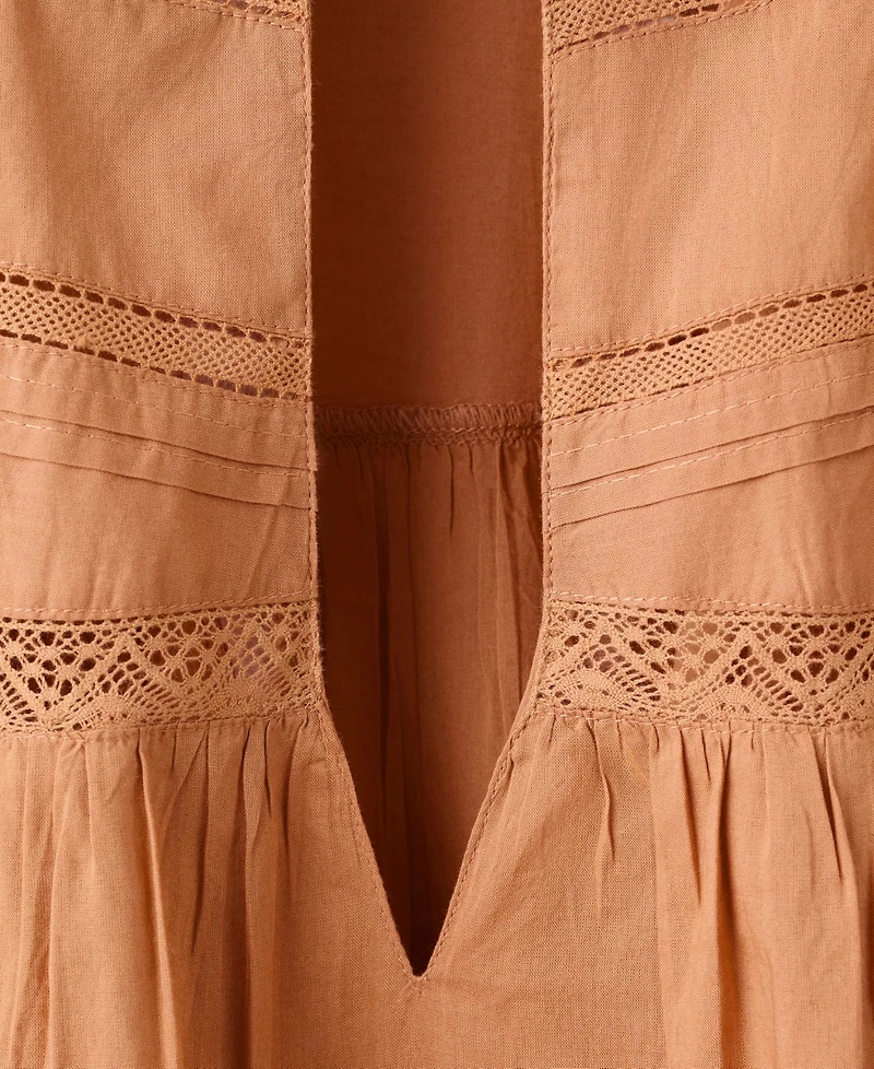 Mango Women's Lace Details Cotton Nightgown