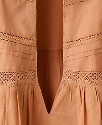 Mango Women's Lace Details Cotton Nightgown