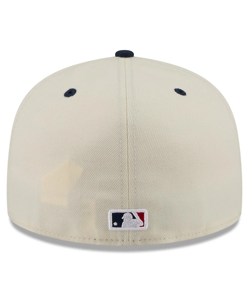 New Era Men's Cream/Blue Chicago Cubs Usa 250 Fourth of July 59FIFTY Fitted Hat