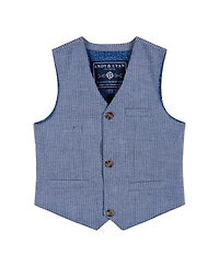 Andy & Evan Big Boys Toddler/Child Seersucker Vest Suit Set