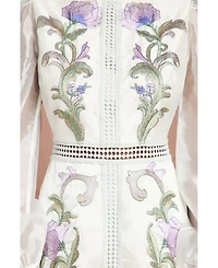 Coast Women's Embroidered Blouson Sleeve Midi Dress