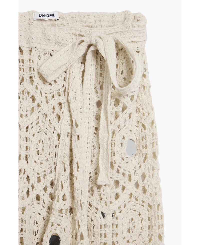 Desigual Women's Long Crochet Sarong