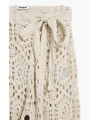 Desigual Women's Long Crochet Sarong