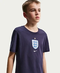 Nike Big Boys and Girls Navy England National Team Crest T-Shirt