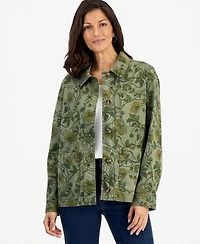 Style & Co Women's Printed Utility Jacket, Macy's Exclusive