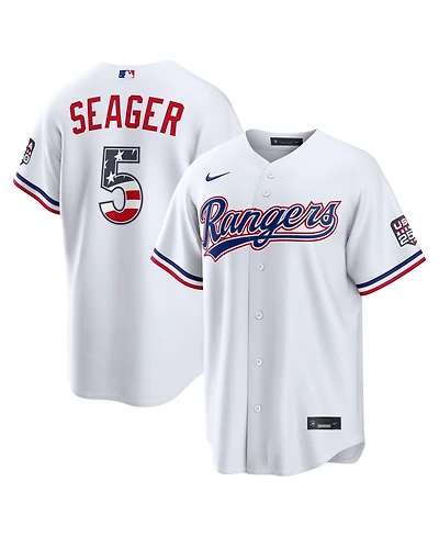 Nike Men's Corey Seager White Texas Rangers Usa 250 Fourth of July Stadium Jersey