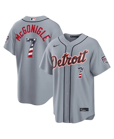 Nike Men's Kevin Mcgonigle Gray Detroit Tigers Usa 250 Fourth of July Stadium Jersey