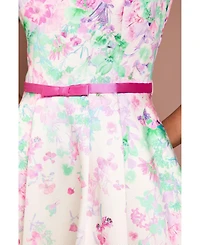 Coast Women's Floral High-Low Boat Neck Midi Dress