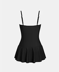 Cupshe Women's Square Neck Ruched Tummy One Piece Swimdress