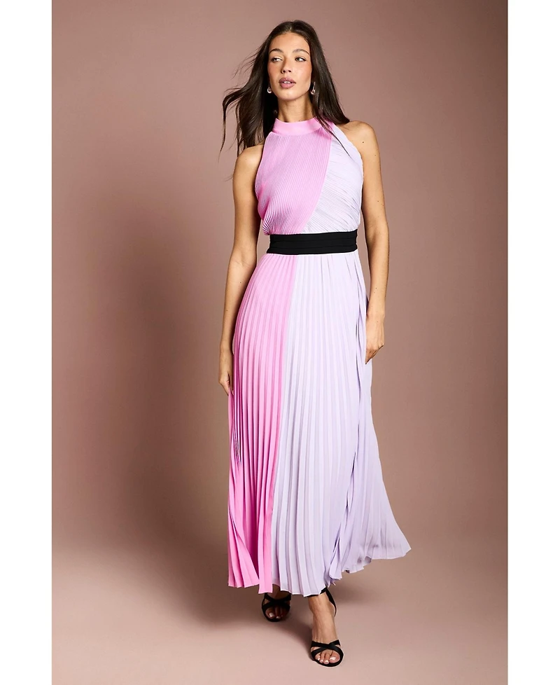 Coast Women's Fit and Flare High Neck Maxi Dress