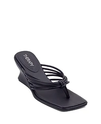 Therapy Australia Women's Leven Square Toe Thong Wedge Sandal