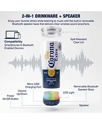 Modelo 16oz Stainless Steel Tumbler with Removeable Led Light Waterproof Bluetooth Speaker