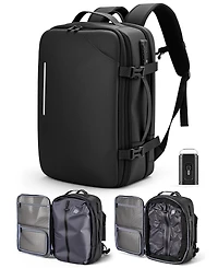 Sugift Expandable Travel Backpack with Usb Charging Port, 20 to 30 Liters Carry On Backpack with Laptop Compartment, Water-Resistant Business Backpack