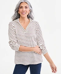 Style & Co Women's Glasgow Stripe Hooded Long-Sleeve Hoodie, Macy's Exclusive
