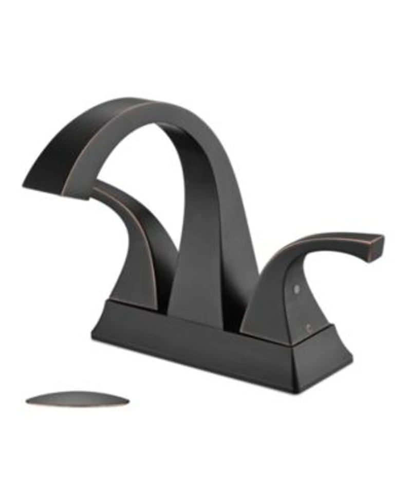 Midola 4 Inch Two Handle Centerset Bathroom Sink Faucet With Pop Up Drain For Bathroom Oil Rubbed Bronze