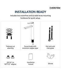 Everstein Single Hole Vessel Bathroom Faucet