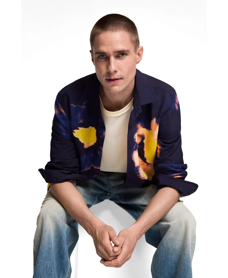 Desigual Men's Long-sleeved floral shirt
