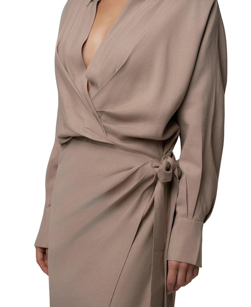 Jluxlabel Women's Skyline Wrap Midi Dress
