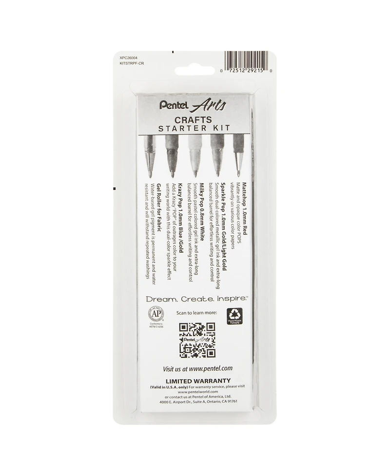 Pentel Arts and Crafts Starter Kit 5 Pack