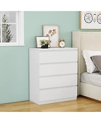 Streamdale Furniture Modern 4-Drawer Storage Dresser 31.5'' Handle-Free Closet Chest