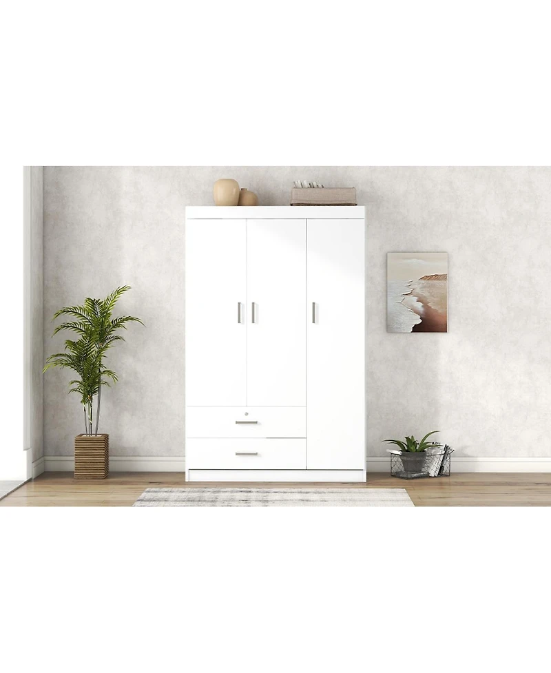 Streamdale Furniture 3-Door Wardrobe with 2 Drawers
