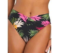 Bar Iii Women's Havana Heat V-Waist High Leg Swim Bottoms, Macy's Exclusive