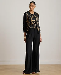 Lauren Ralph Women's Belting Print Cardigan