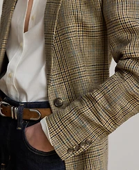 Lauren Ralph Women's Glen Plaid Padded Blazer