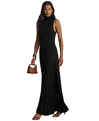 Lauren Ralph Women's Sleeveless Turtleneck Maxi Dress