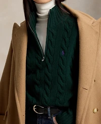 Polo Ralph Lauren Women's Cable-Knit Half-Zip Sweater