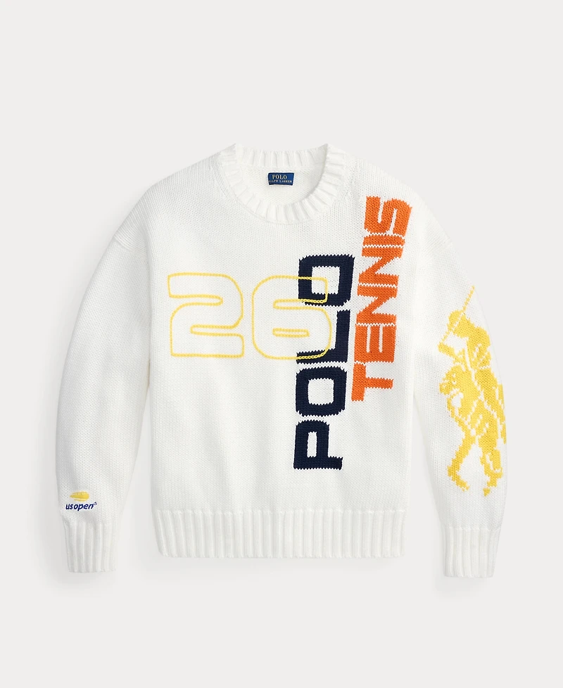 Polo Ralph Lauren Women's Us Open Graphic Logo Cotton Sweater