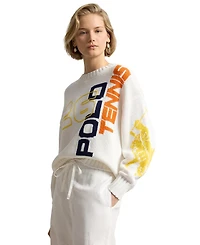 Polo Ralph Lauren Women's Us Open Graphic Logo Cotton Sweater