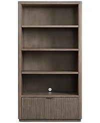 Frandlyn 76" Wood Reeded Open Shelving Bookcase