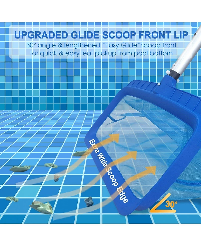 Xdovet Pool Net Heavy Duty Nylon Mesh Skimmer Wide Scoop Leaf Debris