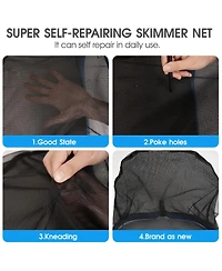 Xdovet Pool Net Rake Double Layer Heavy Duty Fine Mesh No Pole