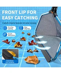 Xdovet Pool Skimmer 2 Nets Aluminum Frame Leaf Rake
