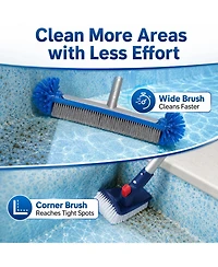 Xdovet Pool Skimmer Net Rake Brush Set 4Pieces