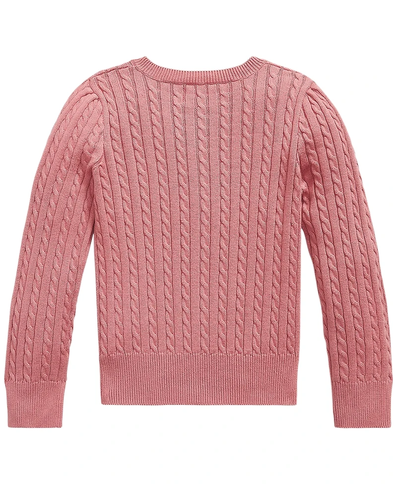 Polo Ralph Lauren Girls' 2-6X Mini-Cable Cotton Cardigan