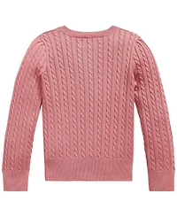 Polo Ralph Lauren Girls' 2-6X Mini-Cable Cotton Cardigan