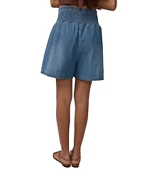 Ingrid + Isabel Maternity Smocked Soft Denim Short