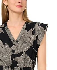 Vince Camuto Women's Flutter-Sleeve Wide-Leg Jumpsuit