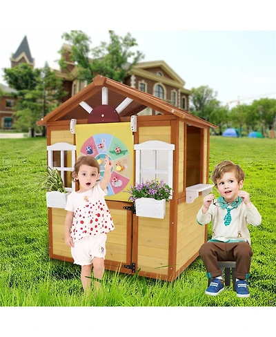 Yobtop Outdoor Playhouse for Kids