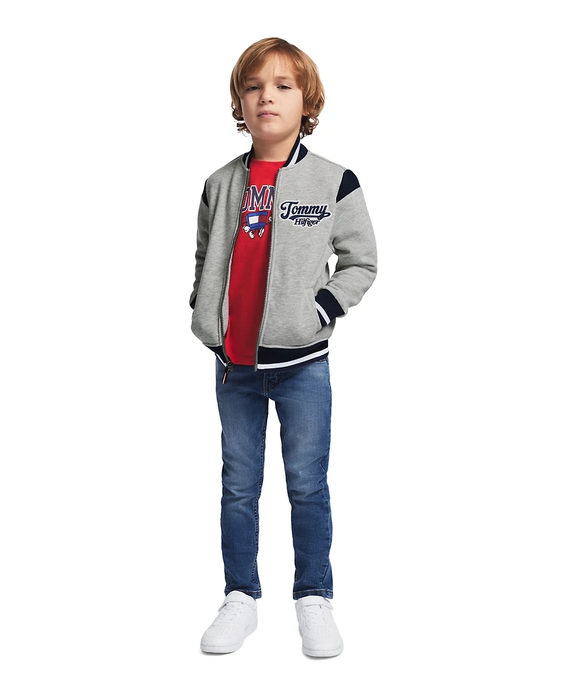 Tommy Hilfiger Boys' 2T-7 Varsity Freshman Zip-Front Jacket