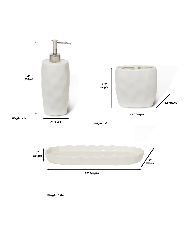 Roselli Trading Company French Impressions -Piece Bath Accessory Set